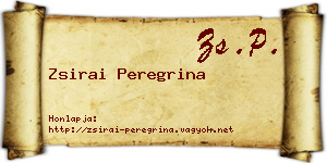 Zsirai Peregrina névjegykártya